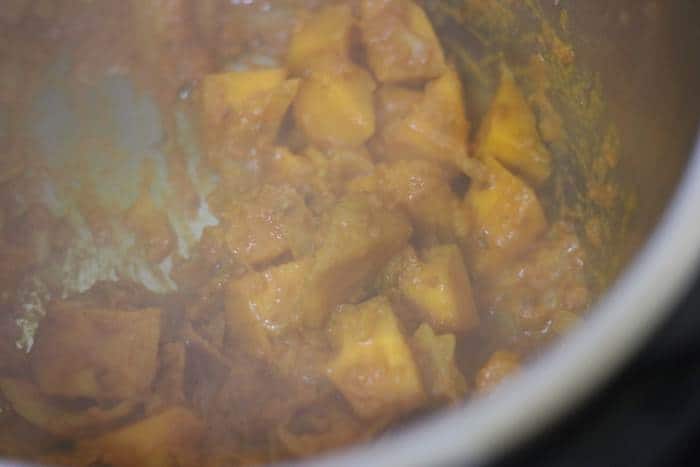 pumpkin sauteed for curry