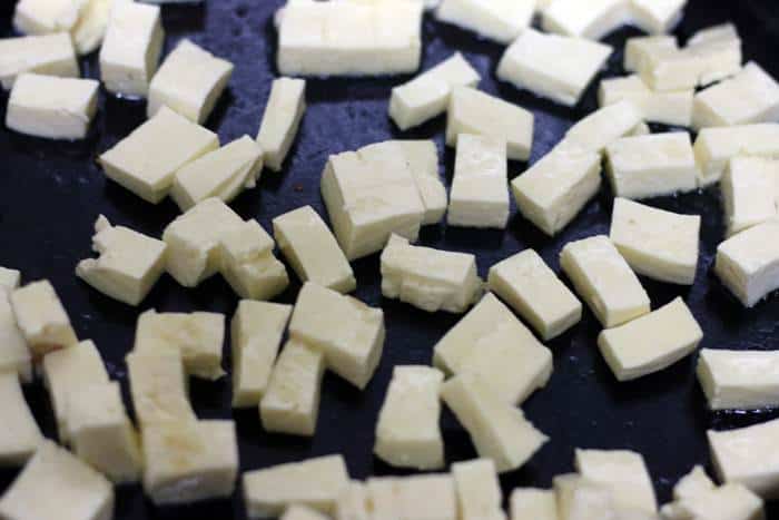 pan fried tofu cubes