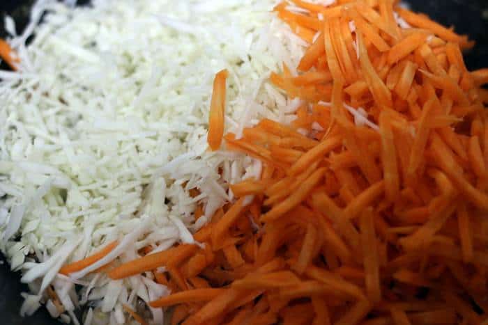 stir fry vegetables for fried rice