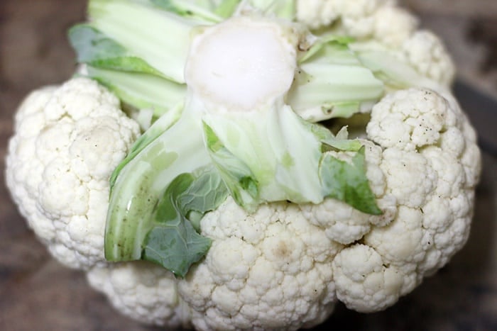 fresh cauliflower head