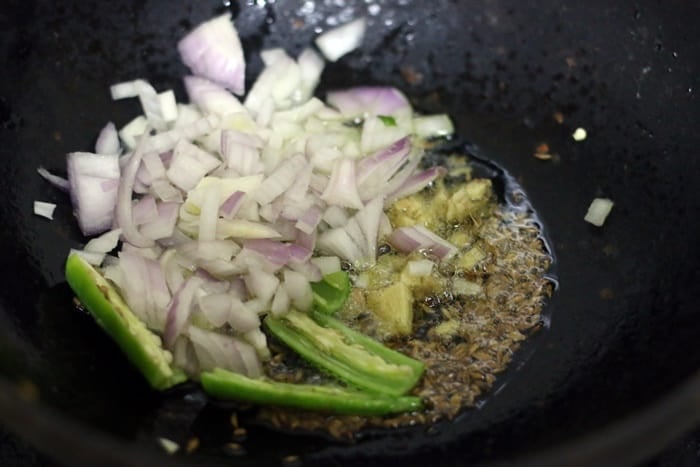 frying onions in oil