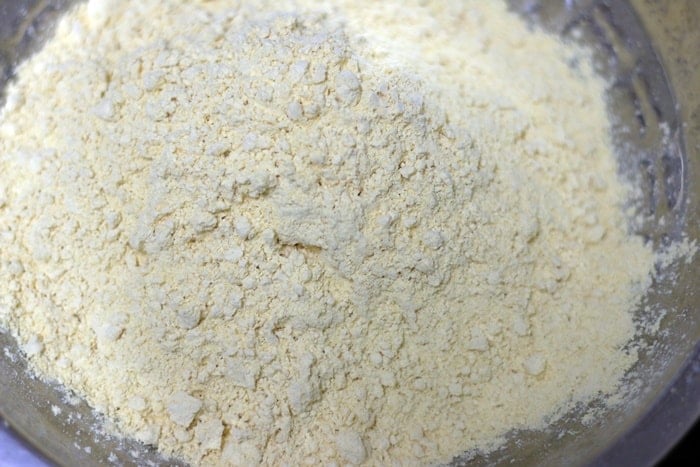 besan in a wide bowl