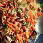 Thai style carrot salad with crunchy roasted peanuts