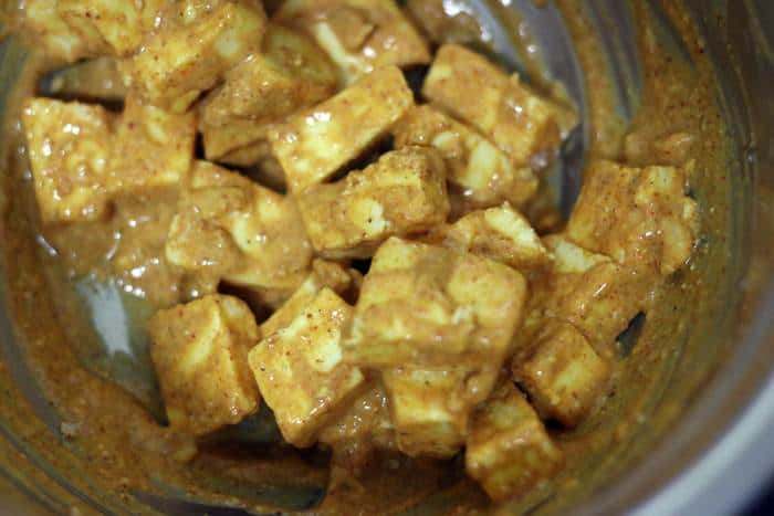 marinated tofu to make tikka