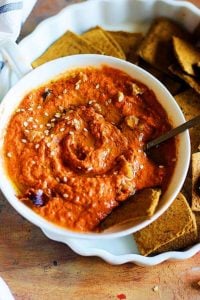 easy red bell pepper walnut dip