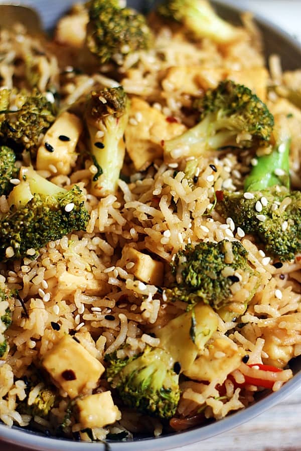 Easy vegan broccoli fried rice