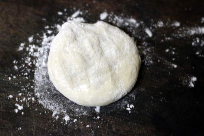 kneaded dough divided into equal parts