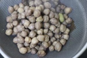 cooked chickpeas for making chole