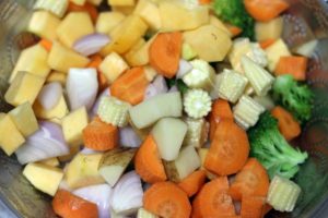 vegetables placed in a bowl.