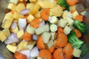 vegetables placed in a bowl.