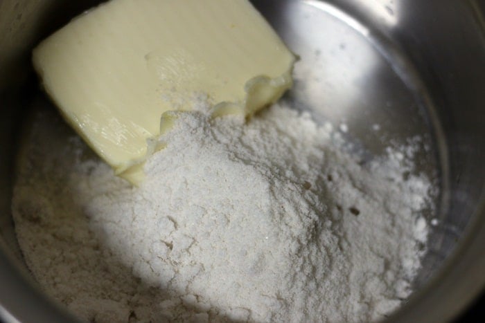 creaming butter and sugar together.