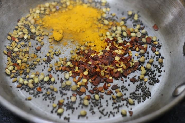 dry roasting pickle spices