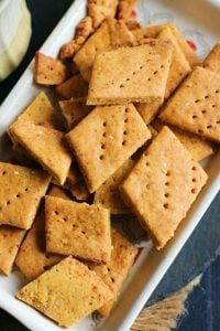 closeup shot of crispy baked besan papdi