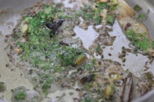 fried spices and herbs for making biryani rice