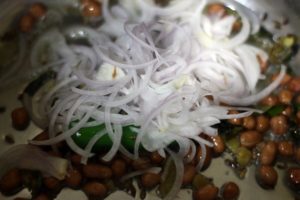 sautéing onions for masala khichdi