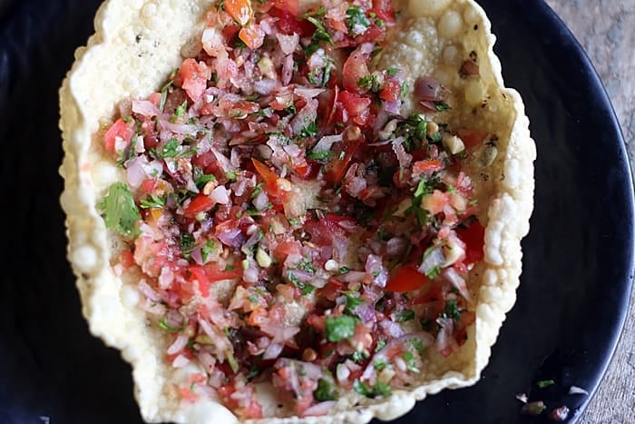masala papad ready to serve