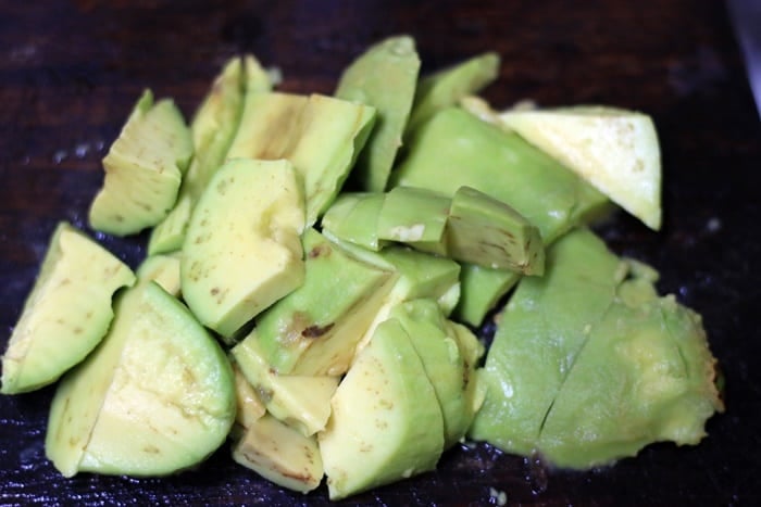 chopped ripe avocado