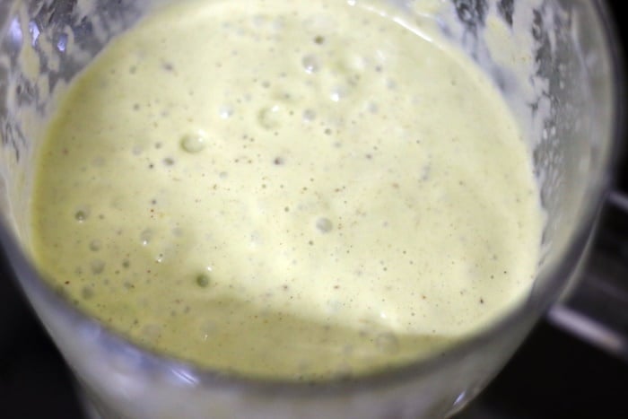 making avocado milkshake recipe