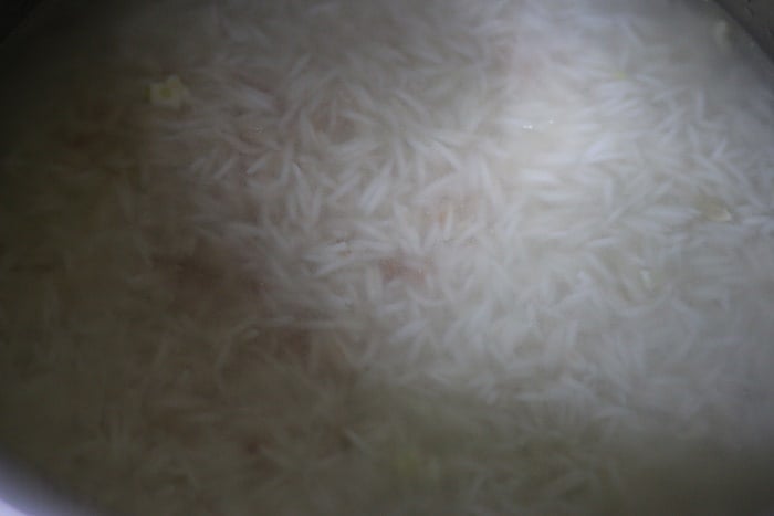 water added to cook rice