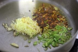 sauteing ginge rgarlic celery for sweet and sour vegetables recipe