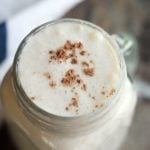 closeup banana milkshake