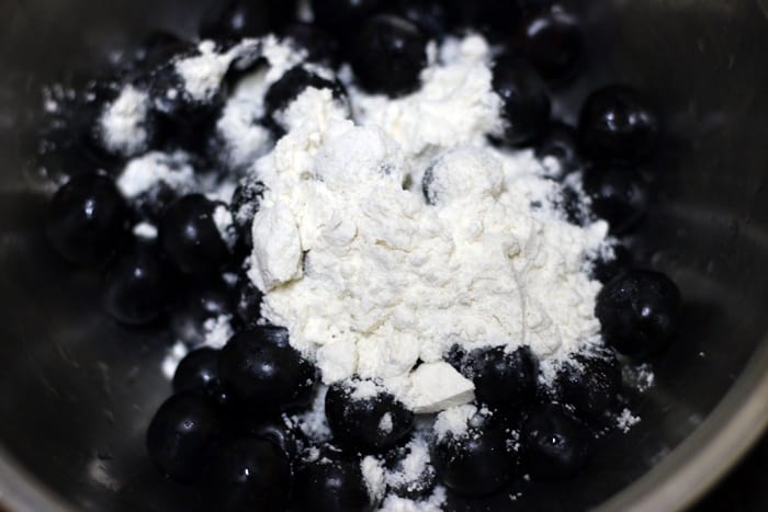 flour added to berries