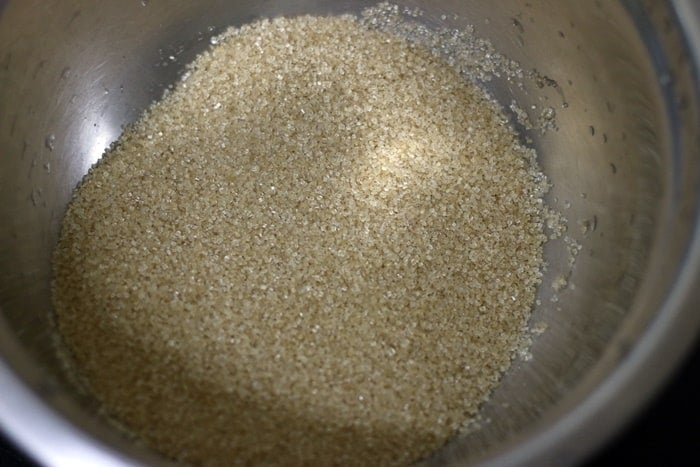 sugar in a mixing bowl