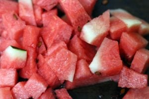 cubed watermelon