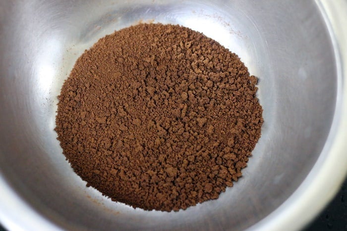 instant coffee powder in a bowl