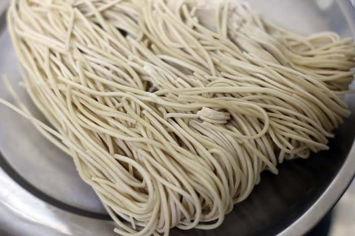 dried noodles in a plate