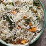 closeup shot of vermicelli upma