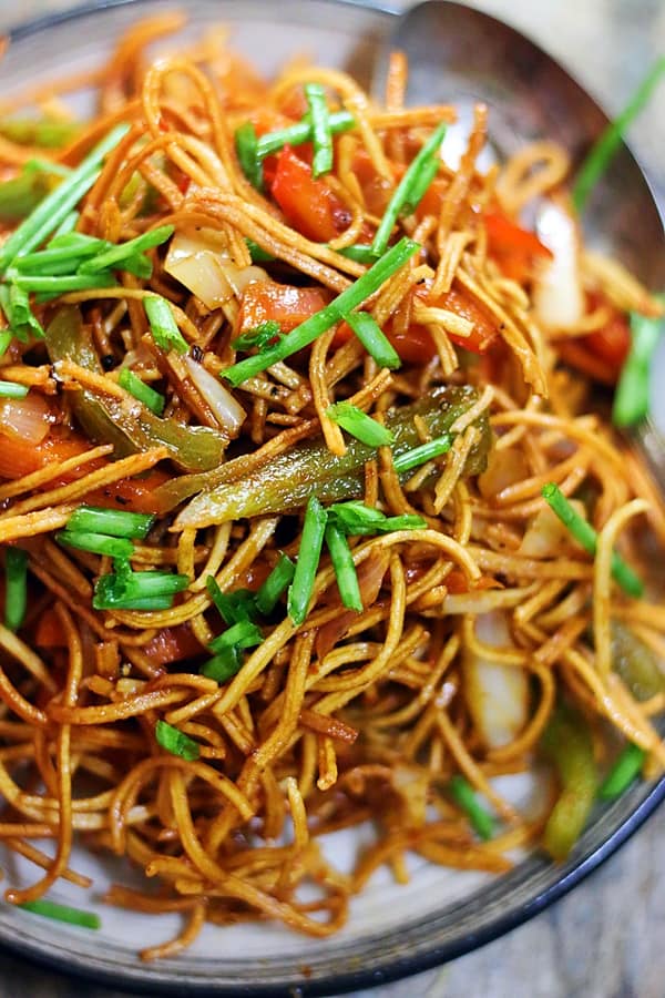 Chinese Bhel Crispy Noodle Salad