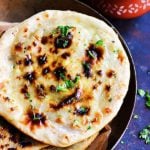 Paneer kulcha stacked and served