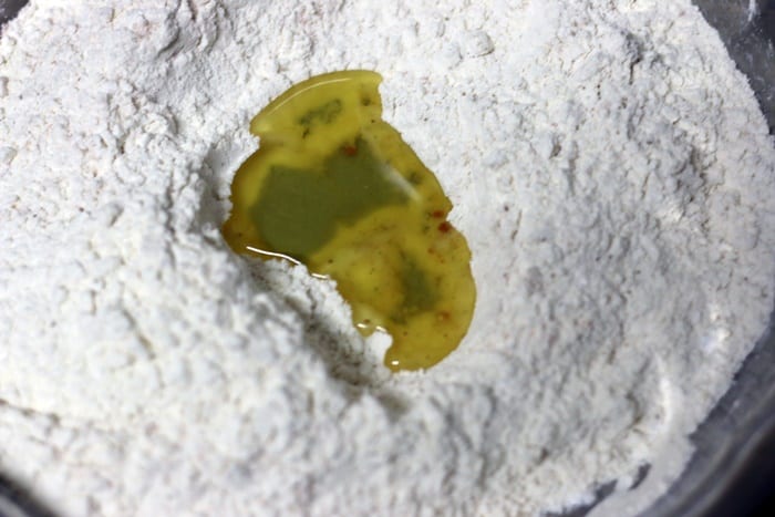 oil added to paneer kulcha dough