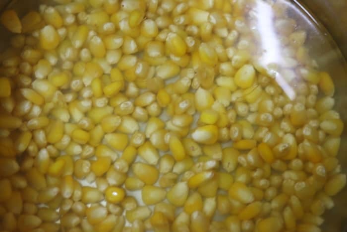 pressure cooked corn kernels